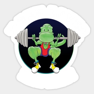 T-Rex Loves Leg Day! Sticker